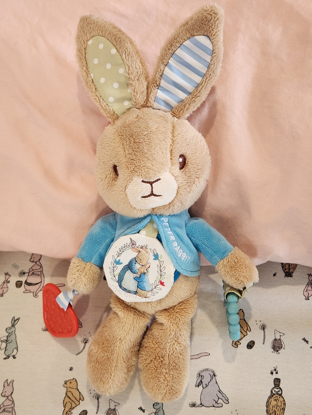 Kids Preffered Beatrix Potter Peter Rabbit Plush Lovey Teether